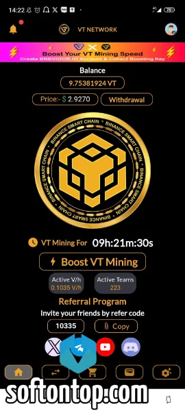 Vigor Token Mining App