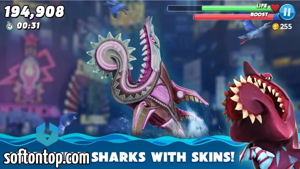 Hungry Shark World Mod APK all sharks unlocked