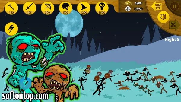 Stick War Legacy Mod APK unlimited gems and gold and upgrade 999 army