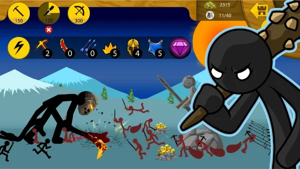 Stick War Legacy Mod APK 99999 gold and army